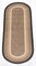 Earth Rugs C-17 Chocolate / Natural Oval Braided Rug 2 Feet X 6 Feet